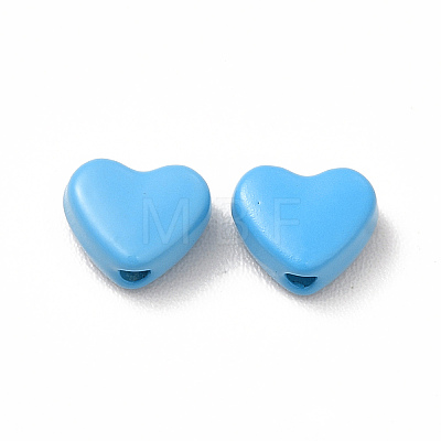 Heart Spray Painted Alloy Beads FIND-G053-01C-1