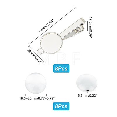 DICOSMETIC DIY Blank Dome Tie Clip Making Kit DIY-DC0002-25-1