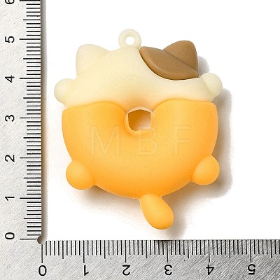 Donut PVC Plastic Cartoon Big Pendants X-PVC-G005-04C-1