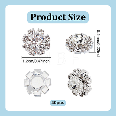 40Pcs Alloy Rhinestones Cabochons FIND-NB0005-93P-1