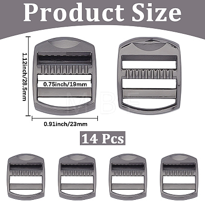 14Pcs Rectangle Alloy Buckles FIND-CY0002-02B-1
