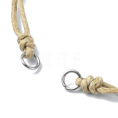 Adjustable Waxed Cotton Cord Bracelet Making AJEW-JB01194-1