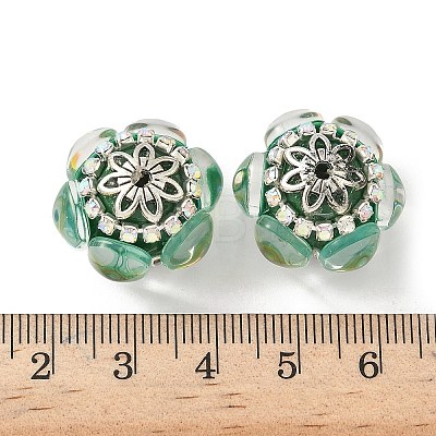 Acrylic Rhinestone Rondelle Beads CLAY-NH0003-02AS-1