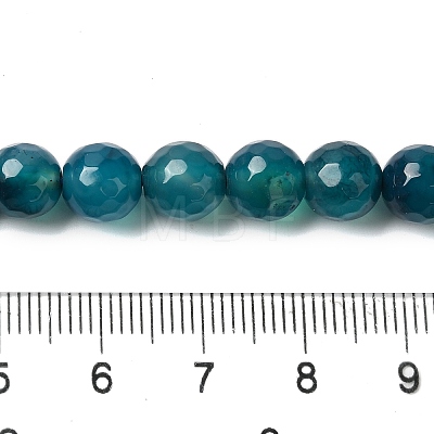 Dyed & Heated Natural Agate Beads Strands G-P539-D01-08-1