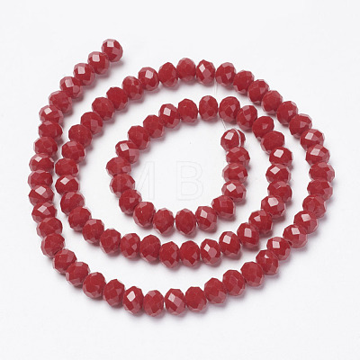 Opaque Solid Color Glass Beads Strands X-EGLA-A034-P8mm-D02-1