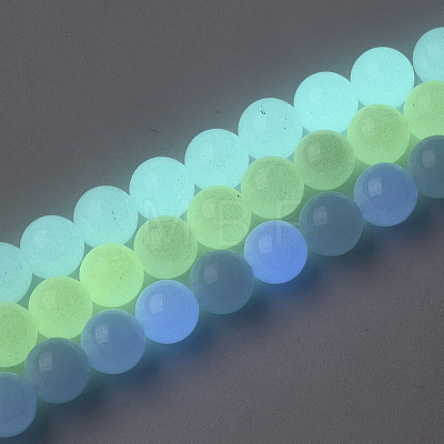 Synthetic Luminous Stone Beads Strands G-S200-08G-1