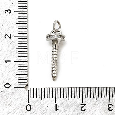 Brass Micro Pave Cubic Zirconia Pendants KK-K400-45P-1