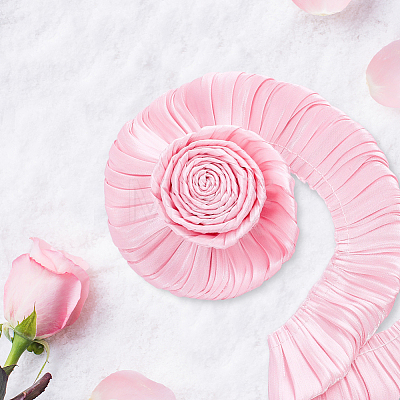 5M Double Layer Polyester Pleated Lace Ribbon OCOR-CY0003-97A-1
