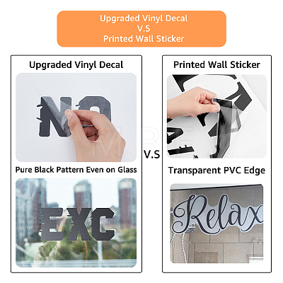 Nail Salon Pattern PVC Self Adhesive Wall Stickers DIY-WH0377-217-1