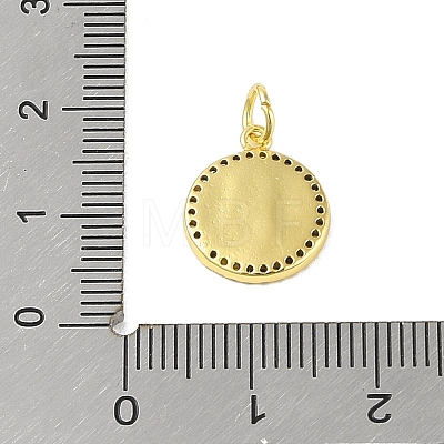 Brass Micro Pave Clear Cubic Zirconia Pendants KK-E111-46G-02-1