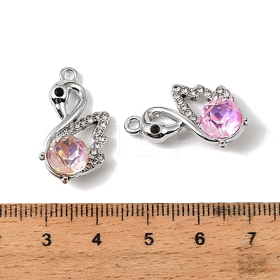 UV Plating Alloy Glass Pendants FIND-K032-29P-1