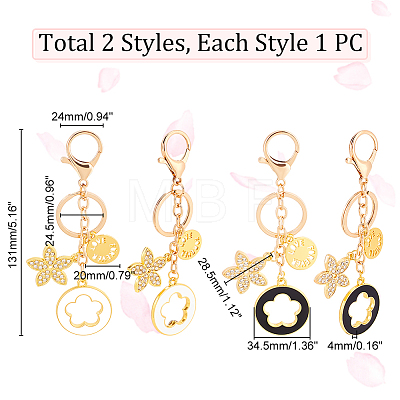 WADORN 2Pcs 2 Colors LOVE FOREVER Valentine's Day Gift Keychain KEYC-WR0001-21-1