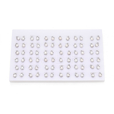 Brass & Natural Pearl Stud Earrings PEAR-N020-WX13-1