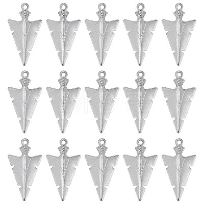 50Pcs 201 Stainless Steel Pointed Pendants STAS-SC0004-66-1