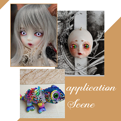   Craft Plastic Doll Eyes Stuffed Toy Eyes DIY-PH0009-37-1