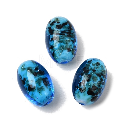 Handmade Gold Sand Lampwork Beads LA-CBAC6A6-01-1