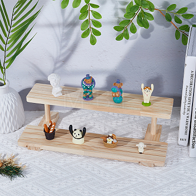 2-Tier Wooden Jewelry Organizer Display Risers ODIS-WH0058-18B-1