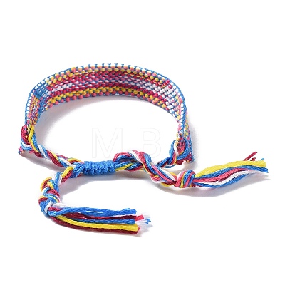 Polyester-cotton Braided Rhombus Pattern Cord Bracelet FIND-PW0013-001A-15-1