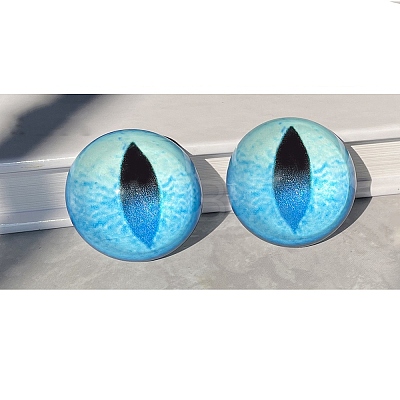 Glass Cat Eye Decorative Eye Piece DIY-WH0110-26F-1