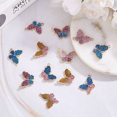 20Pcs Butterfly Alloy Enamel Pendants & Links Connectors JX228A-1