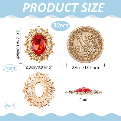 30Pcs Zinc Alloy Cabochons FIND-FG0005-56B-1