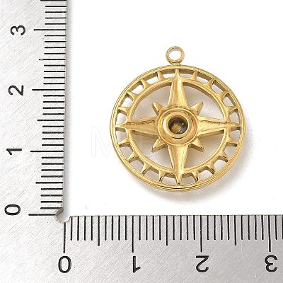 304 Stainless Steel Rhinestone Pendants STAS-I322-33G-04-1