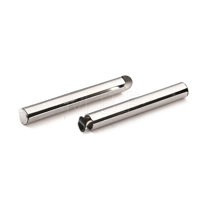 Non-Tarnish 304 Stainless Steel Slide On End Clasp Tubes STAS-C044-08D-P-1