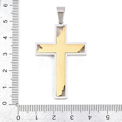 304 Stainless Steel Rhinestone Pendants STAS-B137-06GP-1