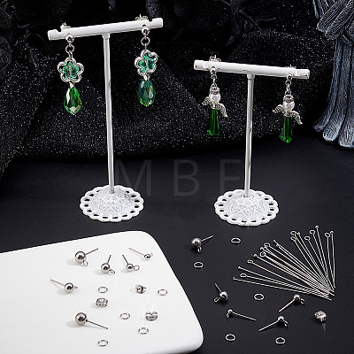 304 Stainless Steel Ball Post Stud Earring Findings & Flat Head Pins & Ball Head Pins & Eye Pin & Jump Rings STAS-BBC0010-38P-1
