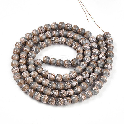 Baking Paint Glass Beads Strands DGLA-N008-8mm-08-1
