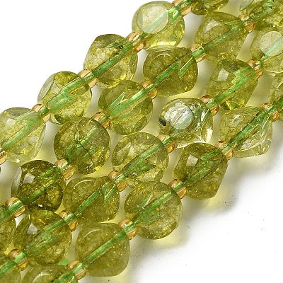 Natural Olive Quartz Beads Strands G-K387-A01-02-1