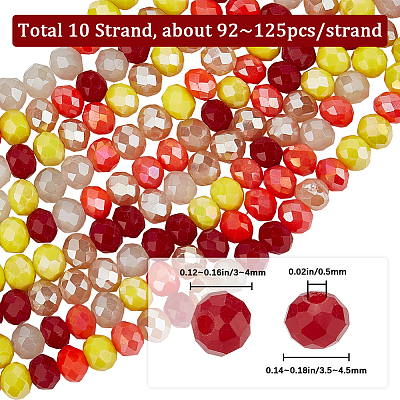 Beebeecraft 10 Strands Glass Beads Strands EGLA-BBC0001-01D-1