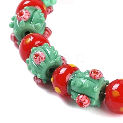 Handmade Lampwork Beads Strands LAMP-P066-02-1