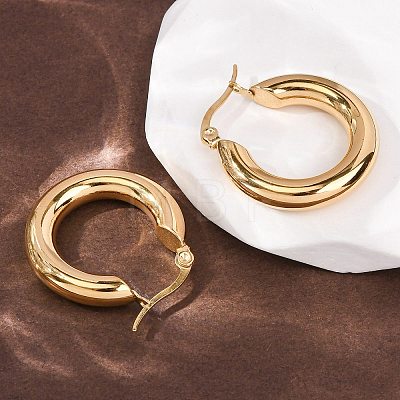 304 Stainless Steel Hoop Earrings X-EJEW-G458-02G-1