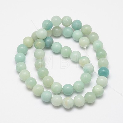 Round Natural Amazonite Bead Strands G-I183-02-12mm-1