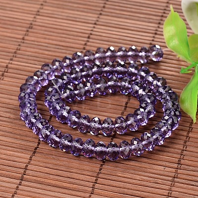 68pcs/Strands Faceted Rondelle Imitation Austrian Crystal Bead Strands G-M185-8x5mm-26A-1