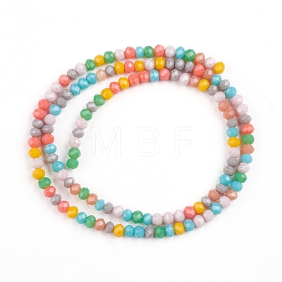 Faceted Glass Beads Strands X-GLAA-G074-B03-1