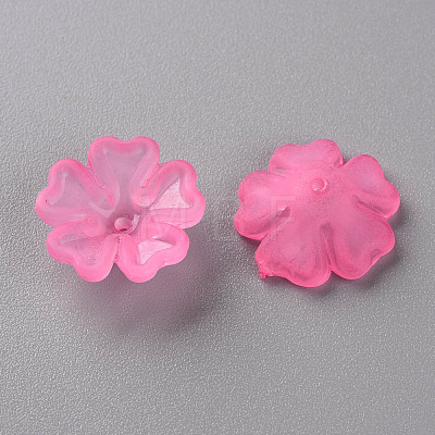 Transparent Frosted Acrylic Bead Caps MACR-S371-04A-704-1