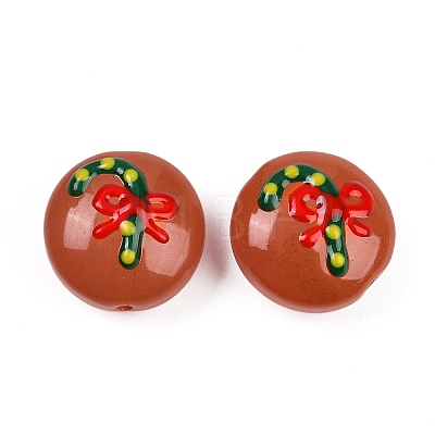 Christmas Handmade Lampwork Enamel Beads LAMP-C020-03E-1