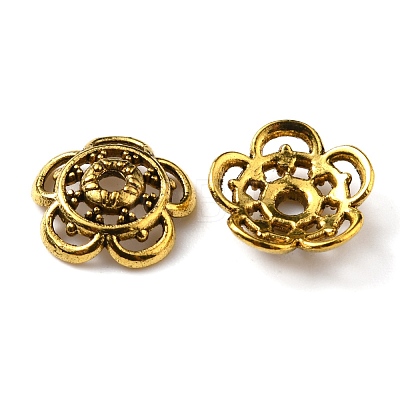 Tibetan Style Alloy Bead Caps FIND-WH0116-07B-AG-1