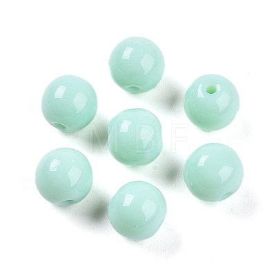Opaque Solid Color Glass Beads LS-GLAA-N007-8mm-A12-1