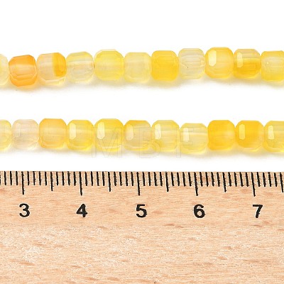 Natural Yellow Agate Beads Strands G-F797-A25-01-1