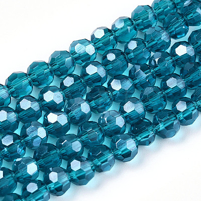 Electroplate Transparent Glass Beads Strands EGLA-A035-T4mm-A12-1