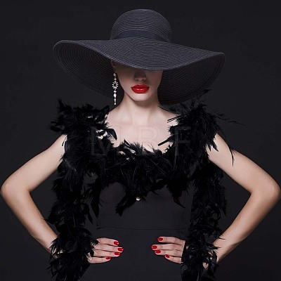 Turkey Feathers Fluff Boa for Dancing FIND-WH0126-125A-1