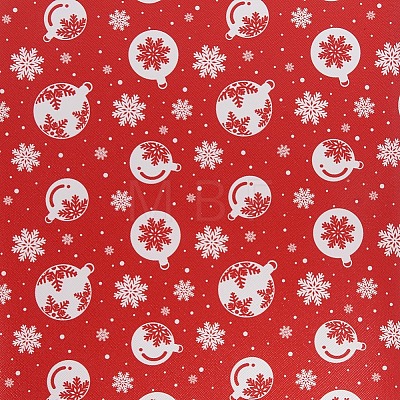 Christmas Theme Printed PVC Leather Fabric Sheets DIY-WH0158-61C-15-1