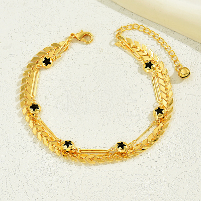 Beach Style Brass Cobs Chain Anklets EF5560-1