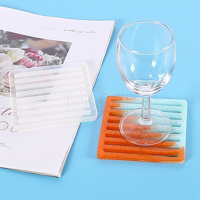 Square Silicone Cup Mat Molds DIY-I065-03-1
