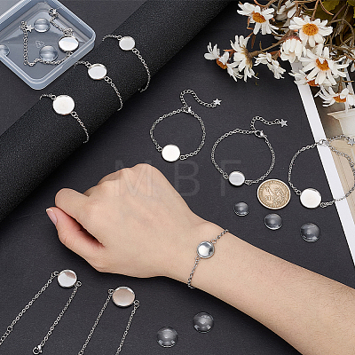 12Pcs 3 Styles 304 Stainless Steel Cable Chain Bracelet Making STAS-SP0002-11-1