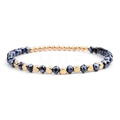 Synthetic Non-magnetic Hematite Beads Stretch Bracelets for Women KP6261-11-1
