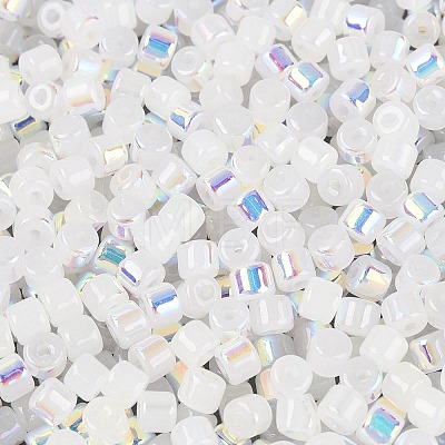 FGB Imitation Jade Colours Glass Seed Beads SEED-Q040-07A-C01-1